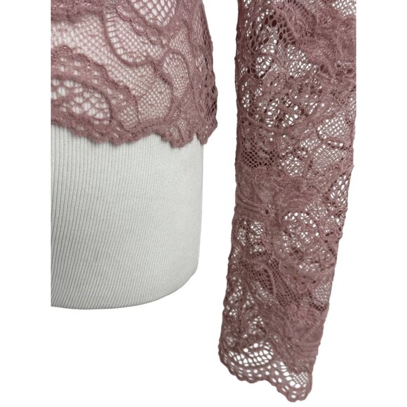 Guess Mauve Sweetheart Neck Lace Top • Coquette Fairycore Baddie Soft Girl Y2K - Picture 11 of 16